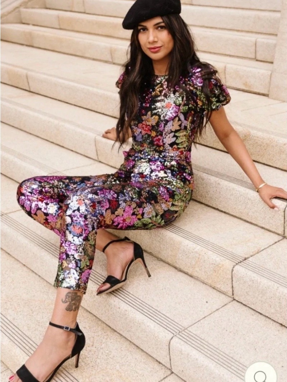 Ivy City Co. Showstopper Sequins Jumpsuit Statement Multicolor Sz XXS NWT New